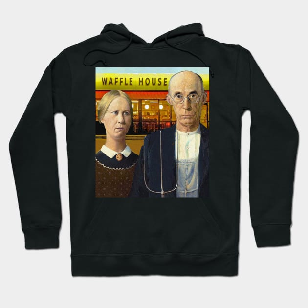 Waffle House American Gothic Hoodie by Jan Lewin Art Store